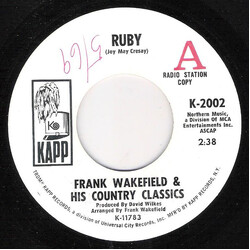 Frank Wakefield Ruby USED VINYL 7INCH 45 RPM PROMO