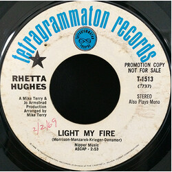 Rhetta Hughes Light My Fire / Sooky USED VINYL 7INCH 45 RPM PROMO STYRENE