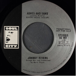 Johnny Rivers Ashes And Sand USED VINYL 7INCH 45 RPM SINGLE STEREO MONO PROMO