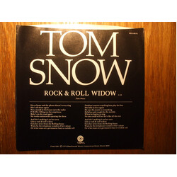 Tom Snow Rock & Roll Widow USED VINYL 7INCH 45 RPM SINGLE STEREO MONO PROMO