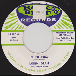Lorin Dean Fi Fo Fum / Lonely Avenue USED VINYL 7INCH 45 RPM SINGLE PROMO