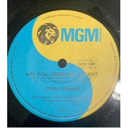 Donny Osmond Are You Lonesome Tonight USED VINYL 7INCH 45 RPM SINGLE