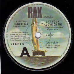 Racey Lay Your Love On Me USED VINYL 7INCH 45 RPM STEREO