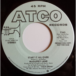 McGuffey Lane Start It All Over USED VINYL 7INCH 45 RPM PROMO STEREO MONO