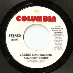 Jackie DeShannon All Night Desire USED VINYL 7INCH 45 RPM PROMO STYRENE STEREO MONO