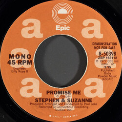 Stephen & Suzanne Promise Me USED VINYL 7INCH 45 RPM PROMO STEREO MONO
