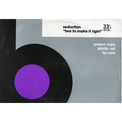 Seduction Two To Make It Right USED VINYL 12INCH 33 S RPM PROMO
