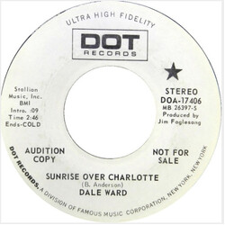 Dale Ward Sunrise Over Charlotte USED VINYL 7INCH 45 RPM SINGLE PROMO