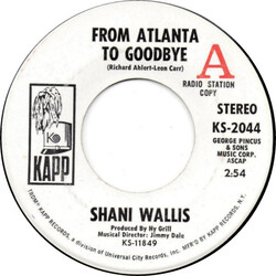 Shani Wallis From Atlanta To Goodbye USED VINYL 7INCH PROMO