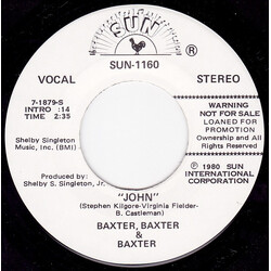 Baxter, Baxter & Baxter John USED VINYL 7INCH 45 RPM SINGLE PROMO STEREO