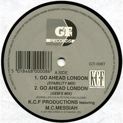 K.C.F. Productions Go Ahead London / Words 'N' Musik USED VINYL 12INCH
