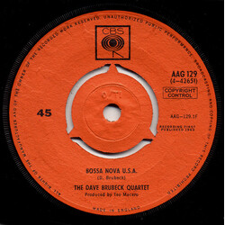 The Dave Brubeck Quartet Bossa Nova U.S.A / This Can't Be Love USED VINYL 7INCH 45 RPM SINGLE