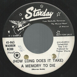 Warren Robb (How Long Does It Take) A Memory To Die USED VINYL 7INCH 45 RPM PROMO