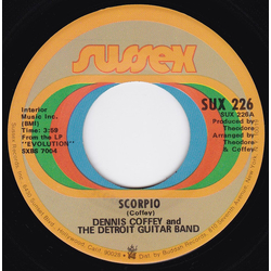 Dennis Coffey And The Detroit Guitar Band Scorpio Vinyl 7" USED
