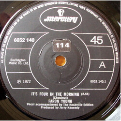 Faron Young It's Four In The Morning USED VINYL 7INCH 45 RPM SINGLE