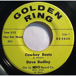 Dave Dudley Cowboy Boots USED VINYL 7INCH 45 RPM SINGLE