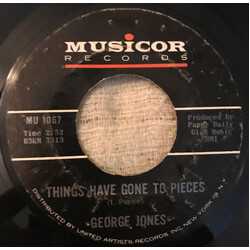 George Jones (2) Things Have Gone To Pieces / Wearing My Heart Away USED VINYL 7INCH 45 RPM SINGLE