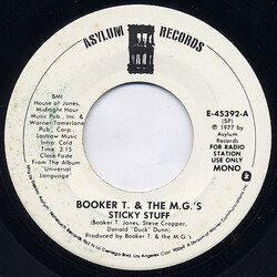 Booker T & The MG's Sticky Stuff USED VINYL 7INCH 45 RPM PROMO STEREO MONO