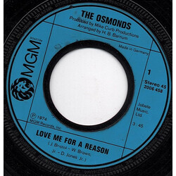 The Osmonds Love Me For A Reason Vinyl 7" USED