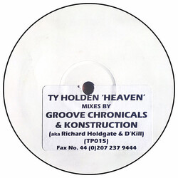 Ty Holden Heaven USED VINYL 12INCH 33 S RPM WHITE LABEL