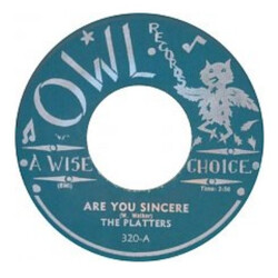 The Platters Are You Sincere / Sixteen Tons USED VINYL 7INCH SINGLE REPRESS