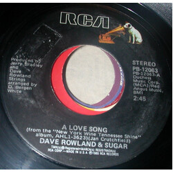 Dave And Sugar A Love Song / Things To Do (Without You) USED VINYL 7INCH SINGLE