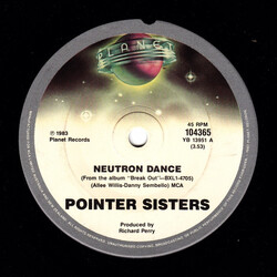 Pointer Sisters Neutron Dance USED VINYL 7INCH 45 RPM SINGLE