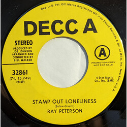 Ray Peterson Stamp Out Loneliness USED VINYL 7INCH 45 RPM SINGLE PROMO