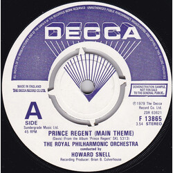 The Royal Philharmonic Orchestra / Howard Snell Prince Regent (Main Theme) USED VINYL 7INCH 45 RPM SINGLE PROMO