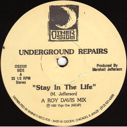 Underground Repairs (2) Stay In The Life USED VINYL 12INCH 33 S RPM