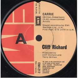 Cliff Richard Carrie USED VINYL 7INCH 45 RPM SINGLE