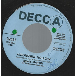 Jimmy Martin / The Sunny Mountain Boys Moonshine Hollow USED VINYL 7INCH 45 RPM PROMO