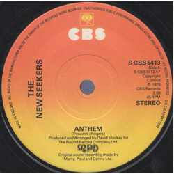 The New Seekers Anthem USED VINYL 7INCH 45 RPM