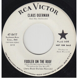 The Claus Ogerman Orchestra Fiddler On The Roof USED VINYL 7INCH 45 RPM PROMO