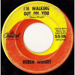Ruben Wright I'm Walking Out On You USED VINYL 7INCH 45 RPM SINGLE