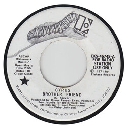 Cyrus Faryar Brother, Friend / Evergreen USED VINYL 7INCH 45 RPM SINGLE PROMO