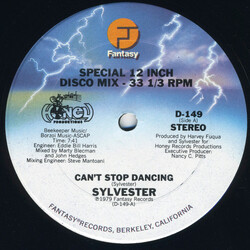Sylvester Can't Stop Dancing USED VINYL 12INCH SINGLE 33 S RPM