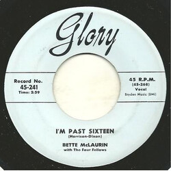 Bette McLaurin / The Four Fellows Petticoat Baby / Im Past Sixteen USED VINYL 7INCH 45 RPM SINGLE