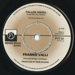 Frankie Valli Fallen Angel Vinyl 7" USED