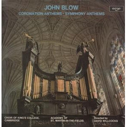 John Blow Coronation Anthems - Symphony Anthems Vinyl LP USED