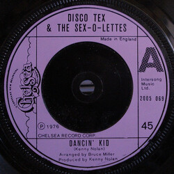 Disco Tex & His Sex-O-Lettes Dancin' Kid VINYL 7" USED