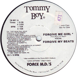 Force MD's Forgive Me Girl USED VINYL 12INCH PROMO