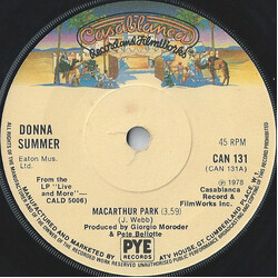 Donna Summer MacArthur Park USED VINYL 7INCH 45 RPM SINGLE
