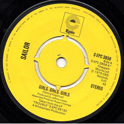 Sailor Girls, Girls, Girls USED VINYL 7INCH 45 RPM SINGLE