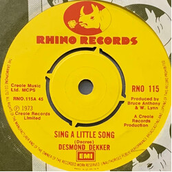 Desmond Dekker Sing A Little Song USED VINYL 7INCH 45 RPM SINGLE