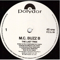 MC Buzz B The Last Tree USED VINYL 12INCH 45 RPM PROMO