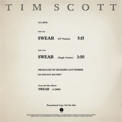 Tim Scott McConnell Swear Vinyl 12" USED