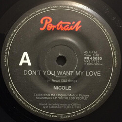 Nicole J McCloud Don't You Want My Love USED VINYL 7INCH 45 RPM SINGLE
