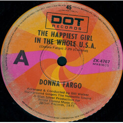 Donna Fargo The Happiest Girl In The Whole U.S.A. USED VINYL 7INCH 45 RPM SINGLE