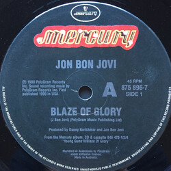 Jon Bon Jovi Blaze Of Glory USED VINYL 7INCH 45 RPM SINGLE